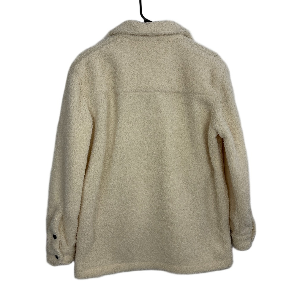 Marine Layer Eden Faux Shearling Overshirt Womens Medium Cream Button Up Outdoor - Picture 7 of 10